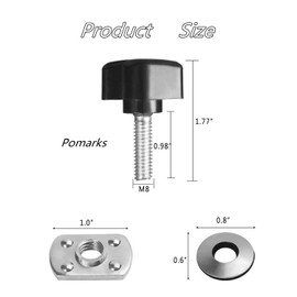 Universal Hard Top Quick Removal Fastener Thumb Screw and Nut Kit Compatible with All Jeep Wrangler YJ TJ JK Unlimited Sahara Rubicon 2/4 Door.