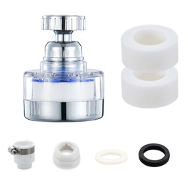 360° Rotating Faucet Filter Bathroom Faucet Filter Remove Heavy Metals and Hard Water Sink Water Faucet Filter for Kitchen and Bathroom Faucet Filter Purifier with 2 Replaceable Filter Elements