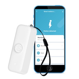 Wi-Fi Motion Sensor: Smart Motion Detector PIR Infrared Motion Sensor for Alarm System & Smart Home Automation, App Remote Monitoring, Compatible with Alexa (1-Pack)