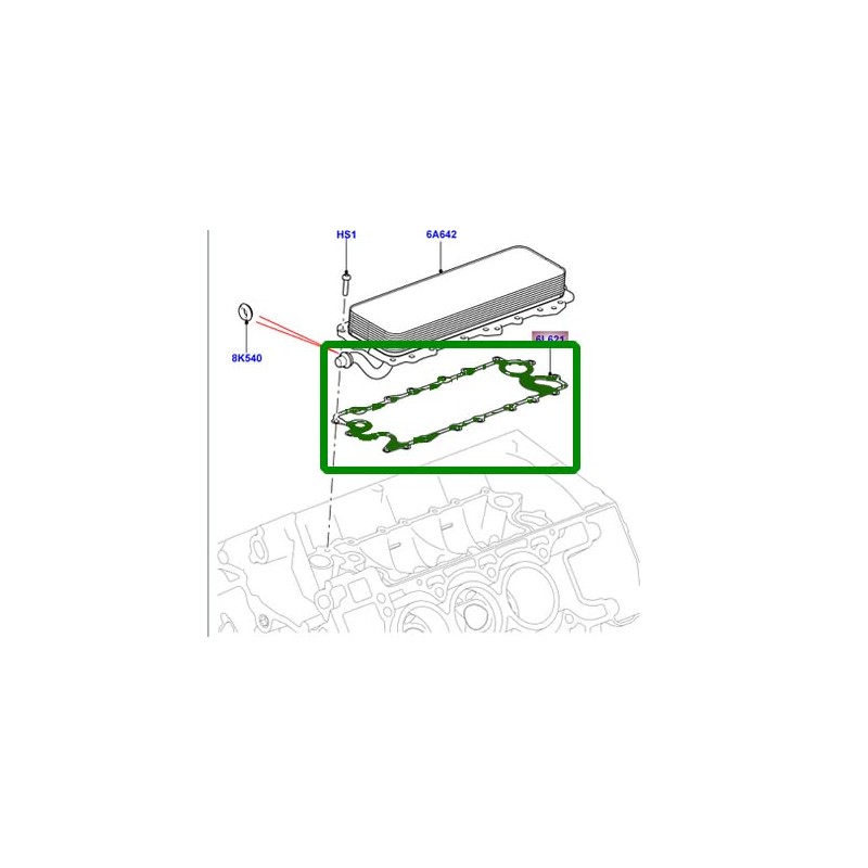 Oil Cooler Filter Gasket Compatible with Land Rover Range Rover
