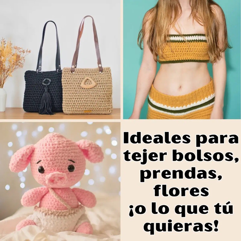Kit Ganchillos Crochet 9 Agujas Mango Suave Ganchos Rojos