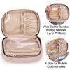 YARWO Crochet Hook Case, Travel Organizer Bag for Crochet Hooks,