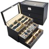 3 Layers 12 Slots Watch Boxes and Pieces Eyeglasses Sunglasses