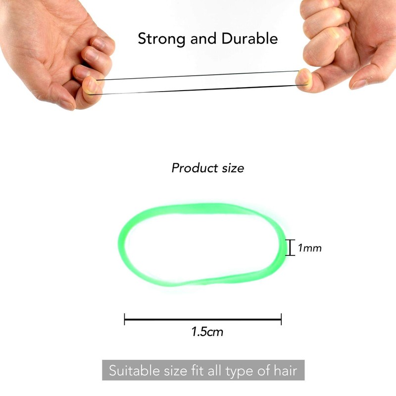 1000 Multi Pack Essential Mini Hair Rubber Elastics for Kids