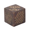 Dicksons Rustic Brown Inscribed Scripture Block 2 x 2 Resin
