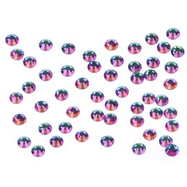 2880PCS Art Nail Rhinestones Non Hotfix Glue Fix Round Crystals Glass Flatback for DIY Jewelry Making with one Picking Pen (ss8 2880pcs, Green Volcanic)