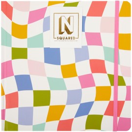 C.R. Gibson J3N1S-25500 N Squared Checkerboard 3-in-1 Blank, Dot Grid, and Lined Journal with 480 Pages, 8.11" x 8.39", Multicolor