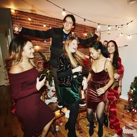 Christmas Headband Christmas Hair Accessories Hair Bands with Rhinestones Headband Glitter Women Christmas Headpiece for Christmas Party Girls Women