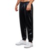 WULFUL Mens Metallic 70s Disco Costume Sequin Party Jogger Pants,