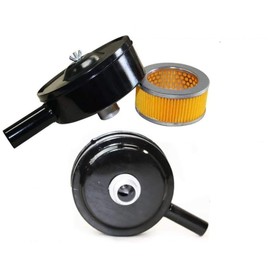 Compressor Air Intake Filter Metal Body 4" Dia - 3/4" & 1/2" MPT with Paper Cartridge (3/4" MPT)