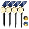 nipify 4 Pack Solar Lights Outdoor Waterproof, 53 LED Solar