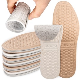 SULPO 6 Pairs of Insoles for Fresh Shoes and Feet - Comfortable Soles Against Sweaty Feet - Lightweight and Washable Barefoot Soles Size - Mix Colour - Size 39