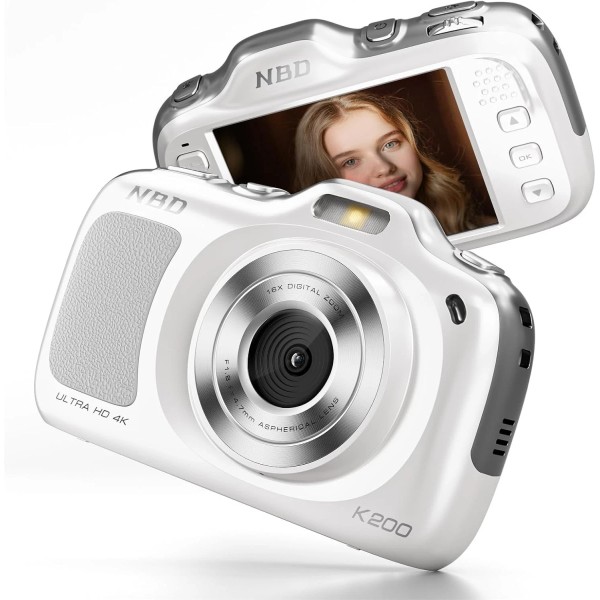 NBD 4K Digital Camera 64MP 16X Compact Autofocus for Kids