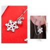 Snowflake Double Piercing Tassel Chain Drop Dangle Crystal Ball Bead
