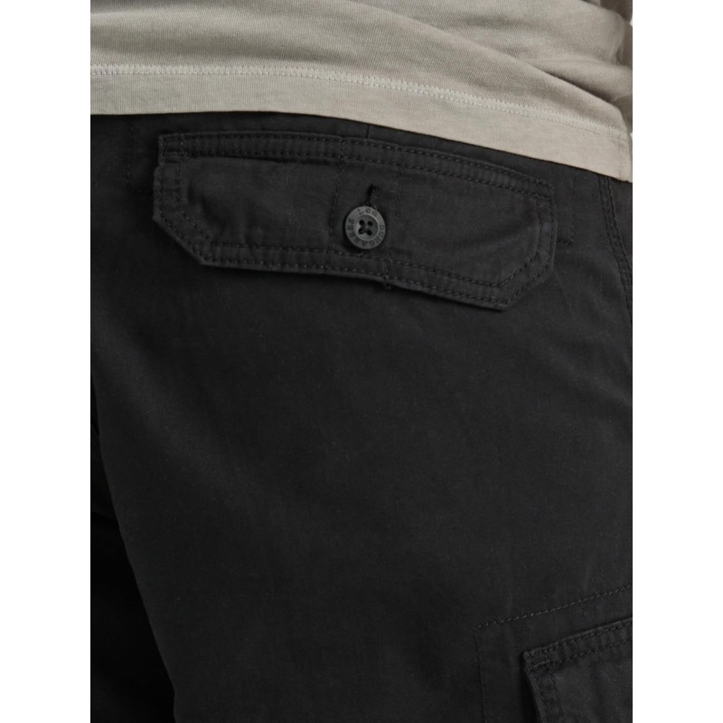 Lee Mens Dungarees Big Tall Cargo Shorts With Belt, black