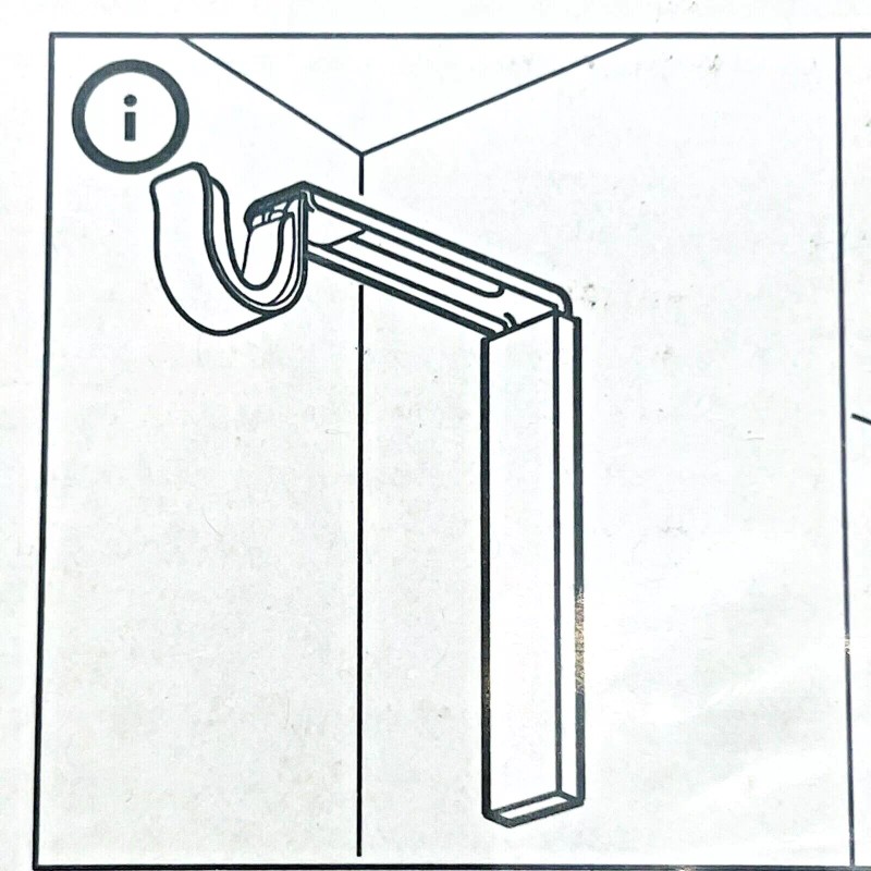 IKEA One (1) IKEA BETYDLIG Wall Ceiling Bracket Black Adjustable
