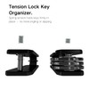 CAXGEK Metallic Carbon Fiber Key Organizer - Aluminum Carbon Fiber