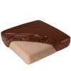 vctops 100% Waterproof Pu Leather Couch Cushion Covers Luxury Stretch