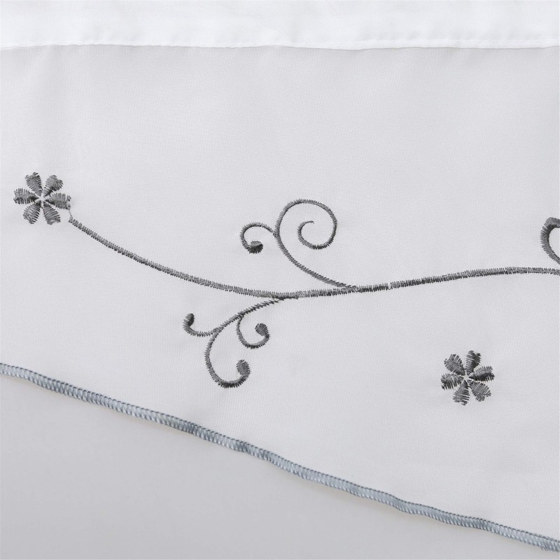 ESLIR Roman Blind with Tabs, Transparent Tab-Top Kitchen Curtains, Modern