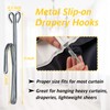 70 Pieces Metal Curtain Hooks Slip on Drapery Hook Shower