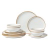 Service for 4 12 PCS Scratch Resistant Ceramic Dinnerware Set