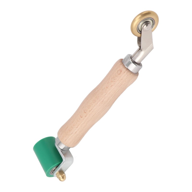 40mm Silicone Seam Roller Dual Use Brass Wheel Wood Handle