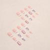 24PCS Valentines Day Press On Nail Medium Coffin Heart Fake