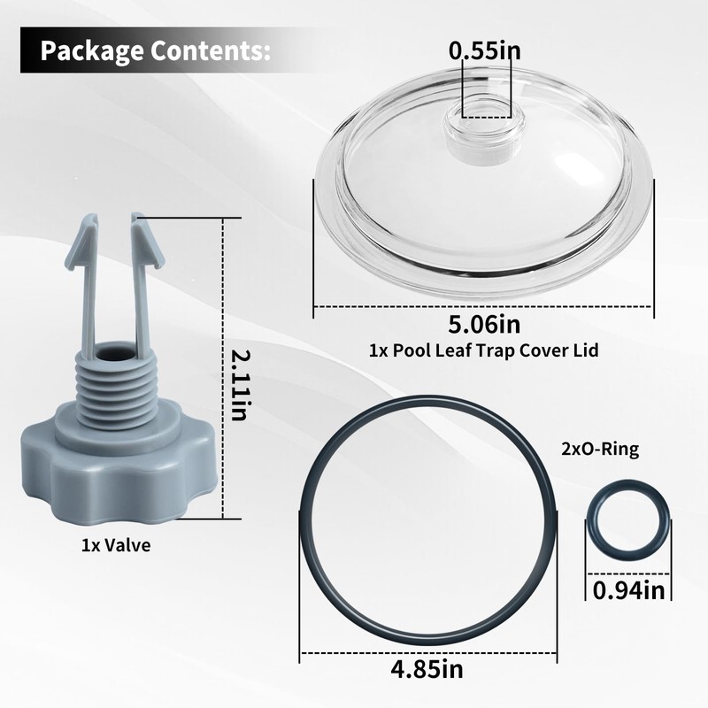 SF80110-1 Leaf Trap Cover Lid 5 inch Have O-Ring &