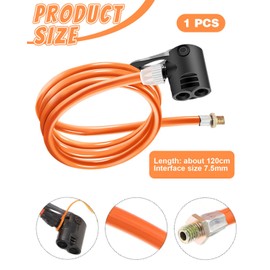 MOPZIJA Pumpenkopf Fahrradpumpe Ersatzpumpe Kopfstück Fahrradpumpen-Adapter Tragbarer Fahrrad-Mehrventilkopf Fahrradpumpenkopf für Fahrräder Ersatz Fahrradpumpen Adapter Fahrrad-Luftdüse (120CM)