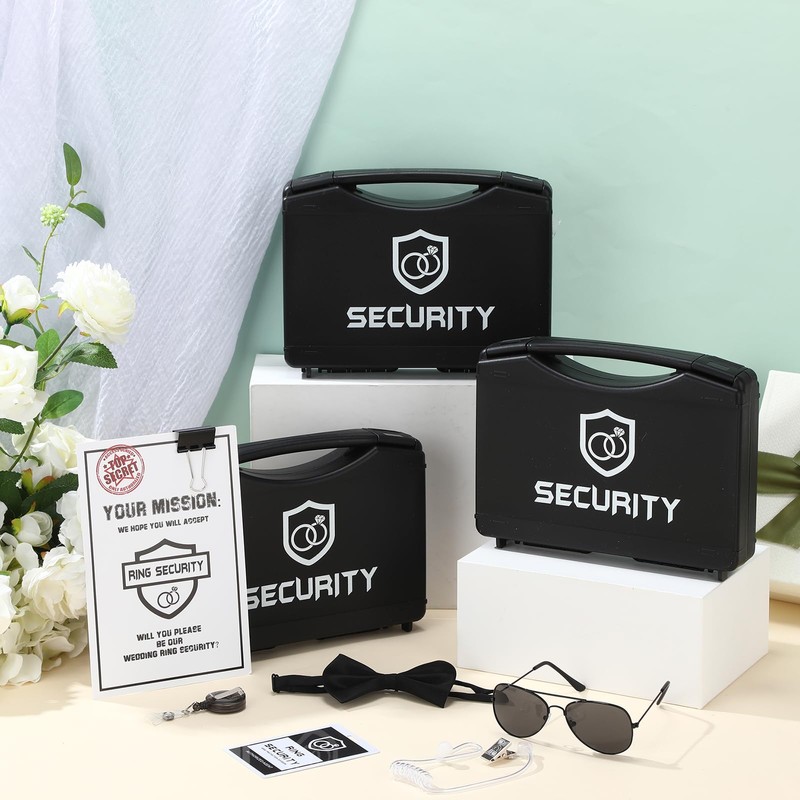 Mepase 7 Pcs Ring Wedding Bearer Security Set Include Ring