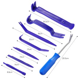 SJDOFU Car Disassembly Tools, 8 Piece Trim Wedges Set, Trim Wedges Interior Trim Door Trim for Removal, Car Door, Radio Door Trim Clips (Blue)