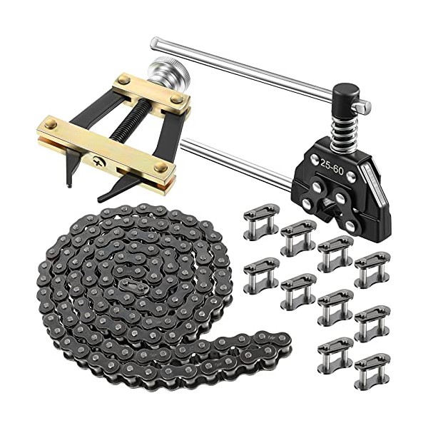 13 Pieces Roller Chain Disassembly Kit, Include Detacher Breaker Cutter