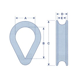 Plastic Nylon Rope Thimbles 16MM X2 (Soft Slicing Loop Anchor Line Mooring)