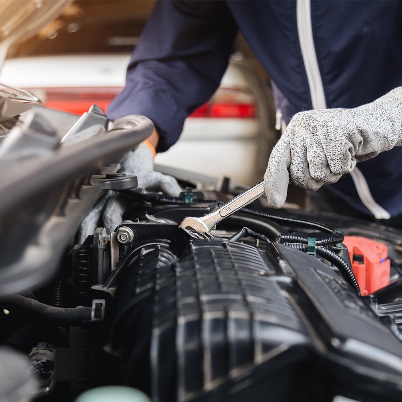 sourcing map Flare Nut Wrench 13mm x 14mm CR-V Nickel