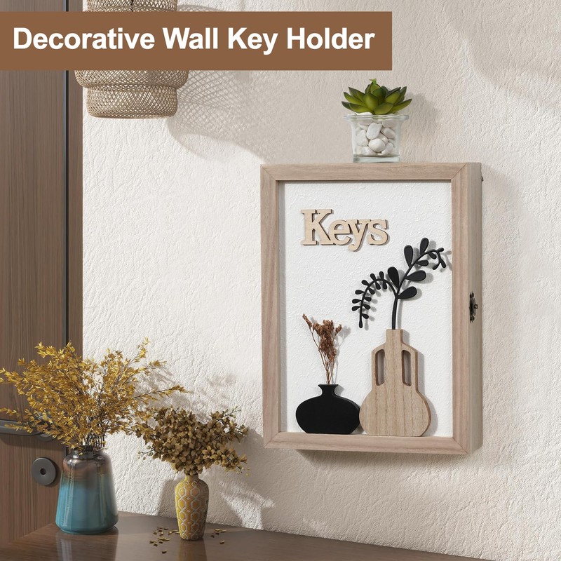 AHUONEL Key Holder Wall Mount Key Holder for Wall, Rustic