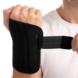 Fiiiche Wrist Support, Tendonitis, Fracture, Taping, Wrist Protector (Right, L/XL)