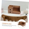 Zerodeko 1pc Wooden Makeup Storage Box Compact Diy Desktop Organizer