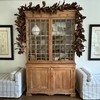 Natural Touch Faux Magnolia Leaf Garland in Aged Brown- 79.5"
