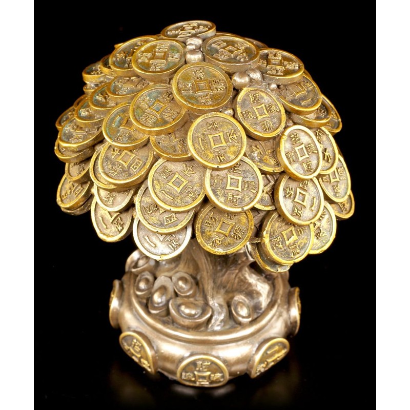 Money Tree Feng Shui Figurine - Lucky Charm Money Blessing