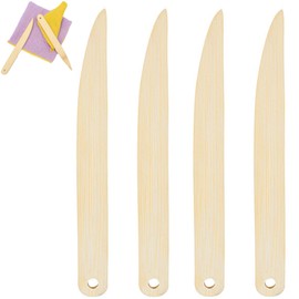 4 Packs Bamboo Point Tuner Seam Creaser Creases Sewing Tool Plastic Sewing Mark Turner Sewing Tool Point Tuner Seam Creaser Seam Presser Tool for Sewing Quilting