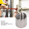 50Pcs Coupling Nut Round 304 Stainless Steel Rod Connector Nut