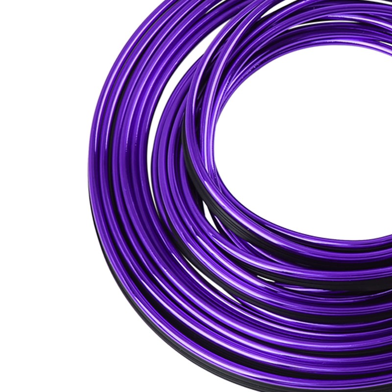 X AUTOHAUX 5m Purple Chrome Decorative Line Car Interior Gap