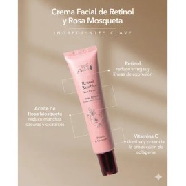 Crema Facial De Retinol Y Rosa Mosqueta 40ml 100 Pure                                                                                                 