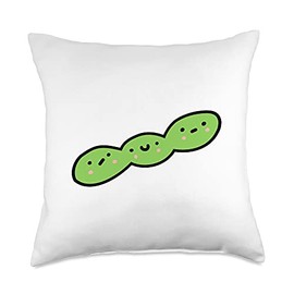 Design Minds Boutique Kawaii Edamame Pod Throw Pillow, 18x18, Multicolor