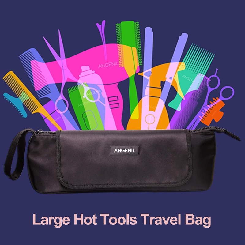 ANGENIL 2 In 1 Hair Tools Travel Bag with Heat-resistant