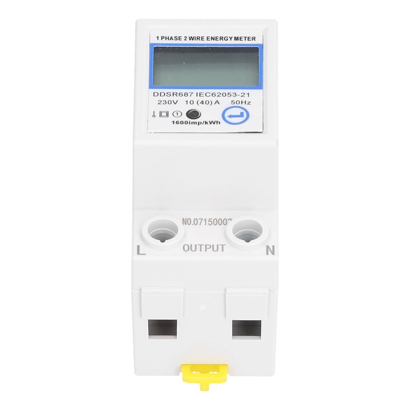1 Phase 2 Wire Energy Meter Multifunctional LCD Digital Display