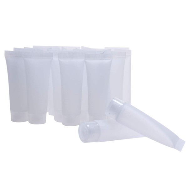 Shapenty 10ml Clear Plastic Empty Tubes Refillable Facial Cleanser Hand