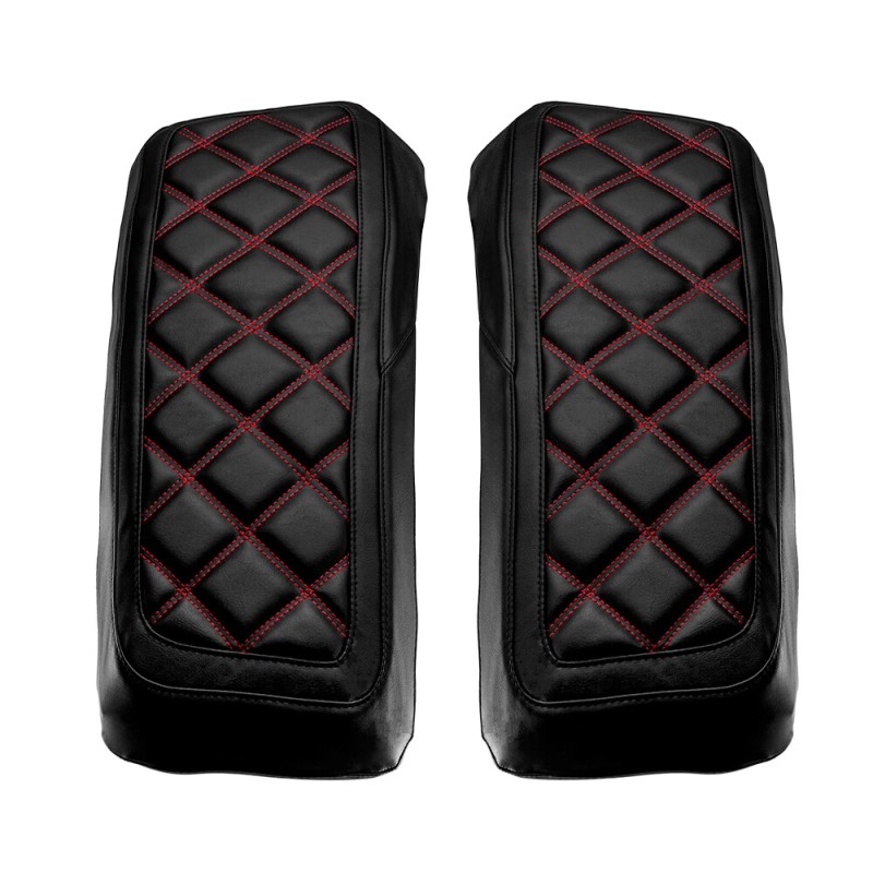 RI Saddlebag Lid Covers Microfiber Leather for 1993-2013 Harley Touring