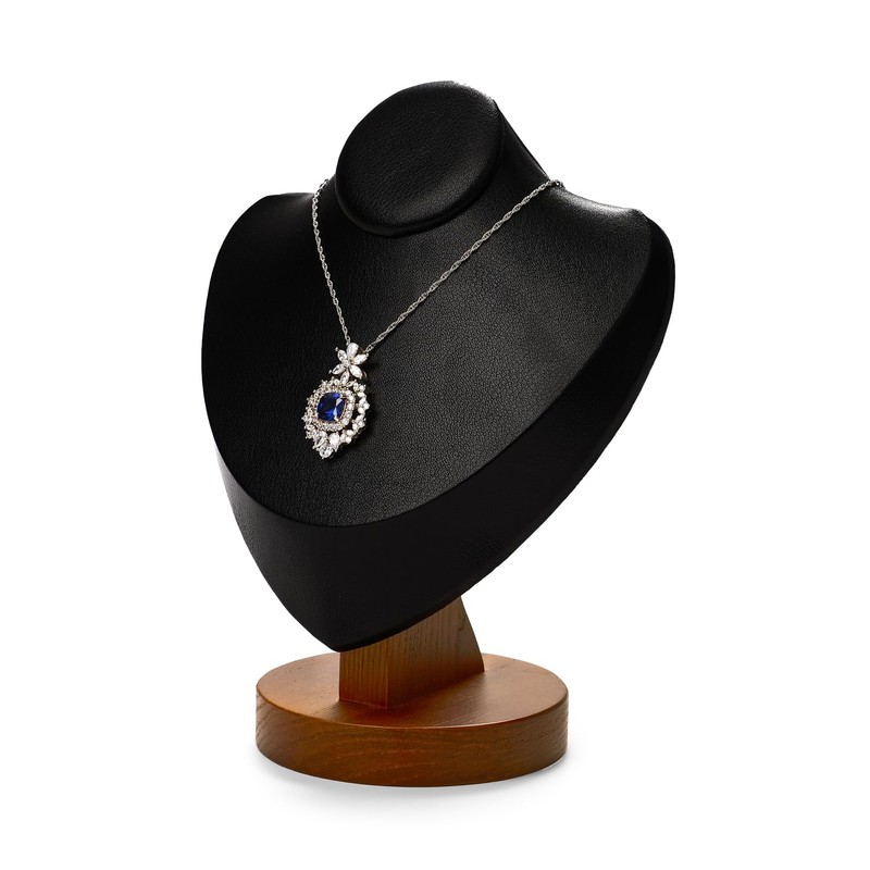 Oirlv Solid Wood Necklace Display Bust Necklace Display Stand