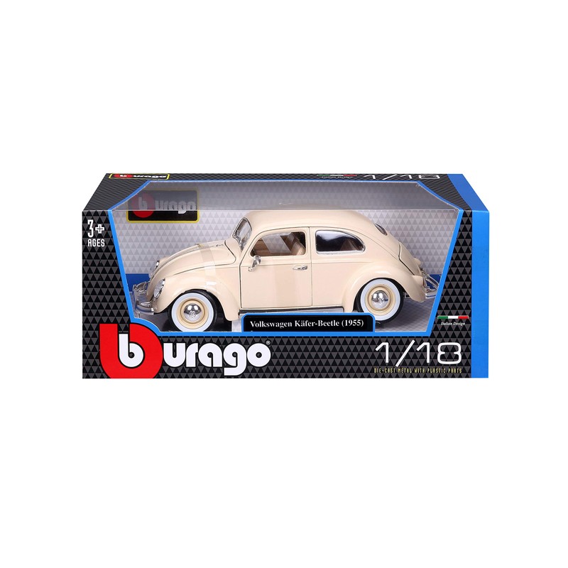 Bburago 15612029W - Gold 1:18 VW Käfer (1955), beige